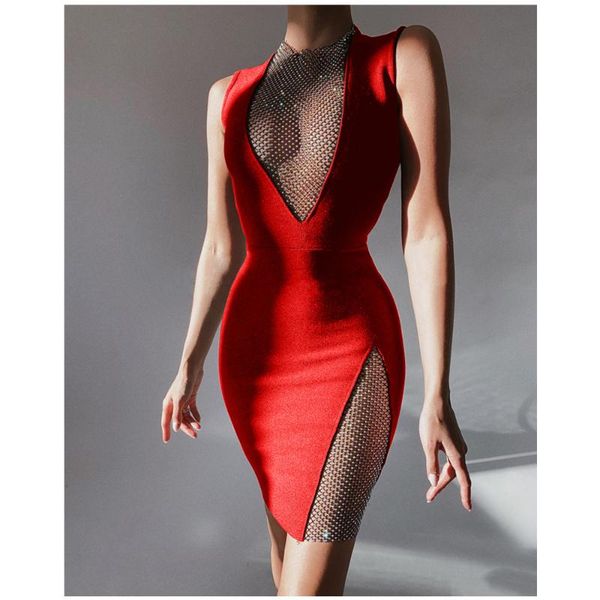 casual dresses women sleeveless diamodns crystals red bodycon bandage dress 2021 designer elegant evening party female vestidos, Black;gray
casual dresses women sleeveless diamodns crystals red bodycon bandage dress 2021 designer elegant evening party female vestidos, Black;gray