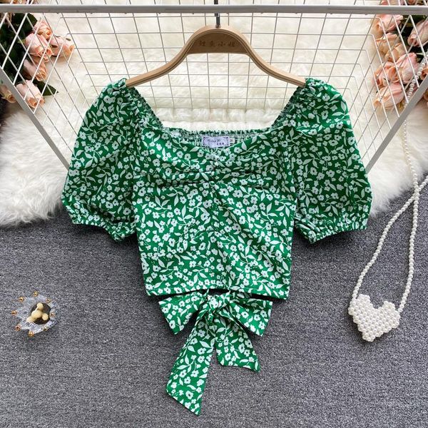 women's blouses & shirts summer 2021 fashion square neck short sleeve high waist thin shirt floral print blouse blusas mujer t148, White
women's blouses & shirts summer 2021 fashion square neck short sleeve high waist thin shirt floral print blouse blusas mujer t148, White