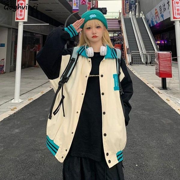women's jackets design panelled basic women letter harajuku streetwear oversize spring teens retro coats korean style chic bf, Black;brown
women's jackets design panelled basic women letter harajuku streetwear oversize spring teens retro coats korean style chic bf, Black;brown