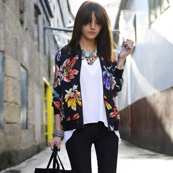 trendy retro women flower print casual baseball sweatshirt zipper thin bomber jacket long sleeves coat outwear women's jackets, Black;brown
trendy retro women flower print casual baseball sweatshirt zipper thin bomber jacket long sleeves coat outwear women's jackets, Black;brown