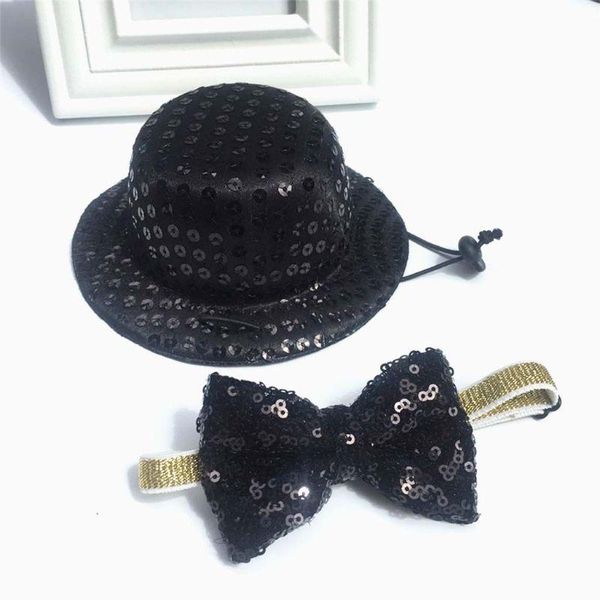 dog apparel small black sequined cylinder hat with bow tie set costume pet festive travel beauty decor collar accessories
dog apparel small black sequined cylinder hat with bow tie set costume pet festive travel beauty decor collar accessories