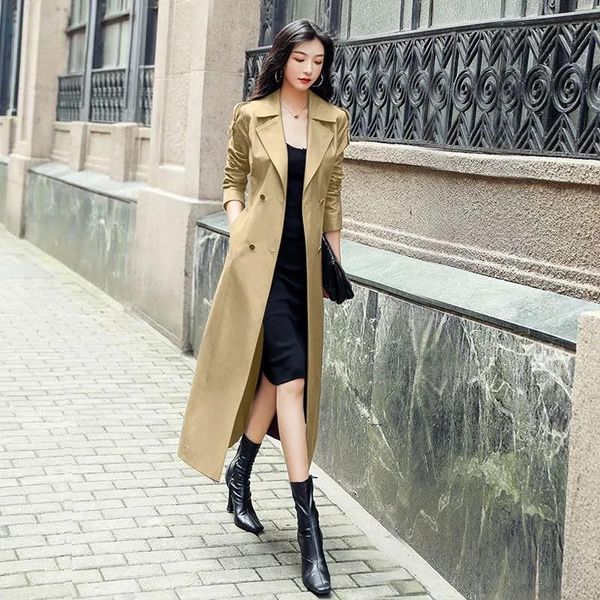 women's trench coats windbreaker autumn 2021 korean version of purple temperament coat high-end atmosphere long over-the-knee waist, Tan;black
women's trench coats windbreaker autumn 2021 korean version of purple temperament coat high-end atmosphere long over-the-knee waist, Tan;black