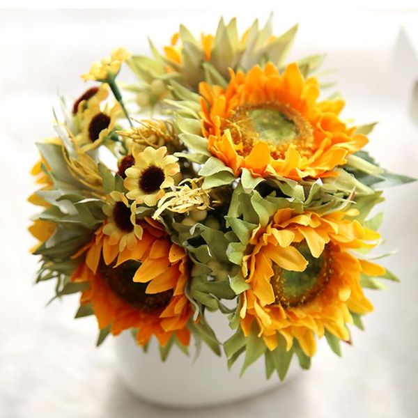 decorative flowers & wreaths 1 bunch 7 heads sunflower silk fake flower artificial bouquet for home wedding decoration living room party des
decorative flowers & wreaths 1 bunch 7 heads sunflower silk fake flower artificial bouquet for home wedding decoration living room party des