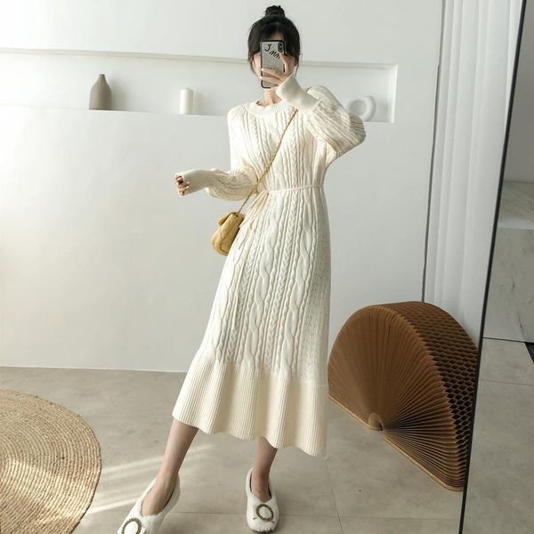 casual dresses ftlzz lace up autumn winter pullover robe women's sweater dress chic elegant long slim thread vestidos knitted, Black;gray
casual dresses ftlzz lace up autumn winter pullover robe women's sweater dress chic elegant long slim thread vestidos knitted, Black;gray