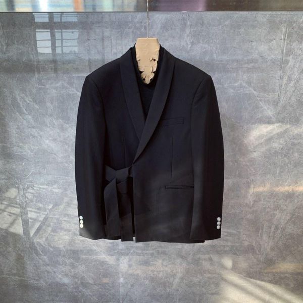 men's suits & blazers mens fashion slim vintage suit jackets turn-down collar belt pockets split korean style classic casual co, White;black
men's suits & blazers mens fashion slim vintage suit jackets turn-down collar belt pockets split korean style classic casual co, White;black