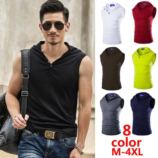 solid color men's hooded stretch casual street sports sweat vest slim fit bottom vest, Black;white
solid color men's hooded stretch casual street sports sweat vest slim fit bottom vest, Black;white