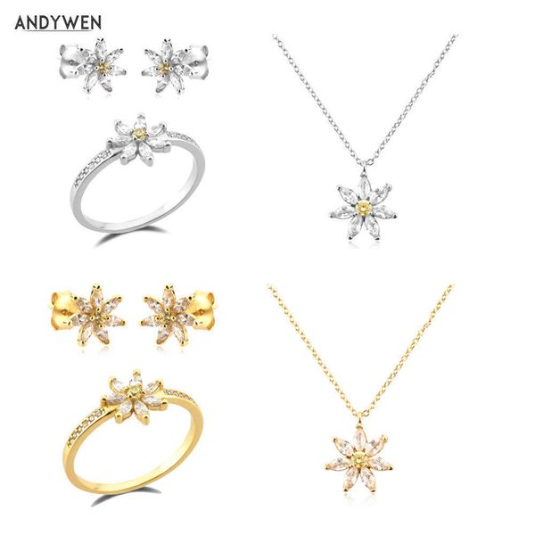 andywen 925 sterling silver gold daisy chrysanthemum clear yellow cz zircon charm stud earring choker necklace ring jewelry set 210608
andywen 925 sterling silver gold daisy chrysanthemum clear yellow cz zircon charm stud earring choker necklace ring jewelry set 210608