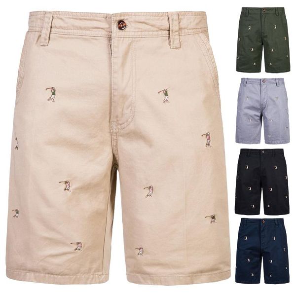men's shorts yk055 fashion summer clothing cotton casual straight pants embroidered, White;black
men's shorts yk055 fashion summer clothing cotton casual straight pants embroidered, White;black