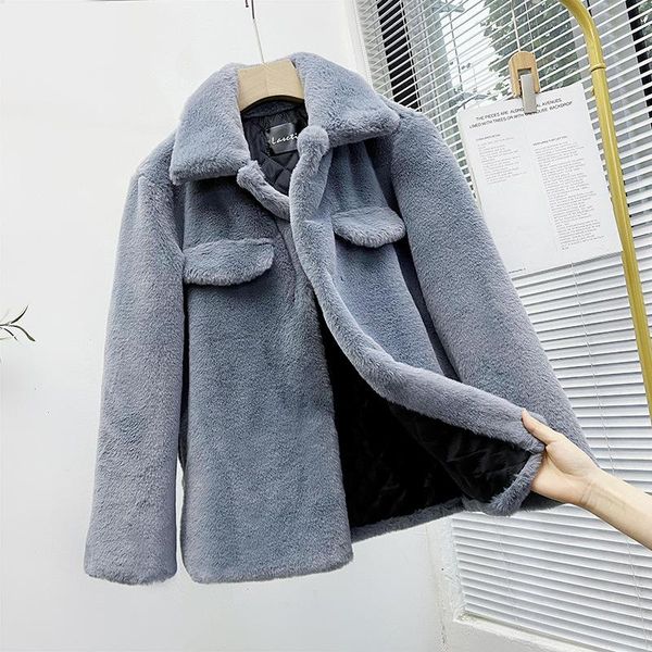 women's fur & faux 2021 winter coat korean version of imitation women lapel loose thick furry manteau fourrure femme, Black
women's fur & faux 2021 winter coat korean version of imitation women lapel loose thick furry manteau fourrure femme, Black