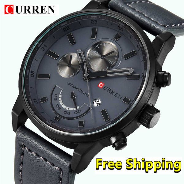 curren men watches luxury brand fashion sport military men's wrist watches leather strap luxury men watch reloj hombre 210527, Slivery;brown
curren men watches luxury brand fashion sport military men's wrist watches leather strap luxury men watch reloj hombre 210527, Slivery;brown