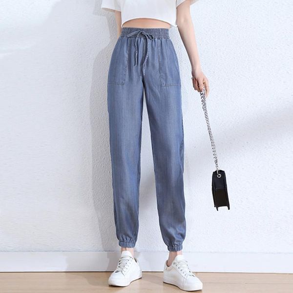women's jeans 2021 s to 4xl autumnblue denim high waist tencel haroun pants thin section nine minutes of washed urban leisure, Blue
women's jeans 2021 s to 4xl autumnblue denim high waist tencel haroun pants thin section nine minutes of washed urban leisure, Blue