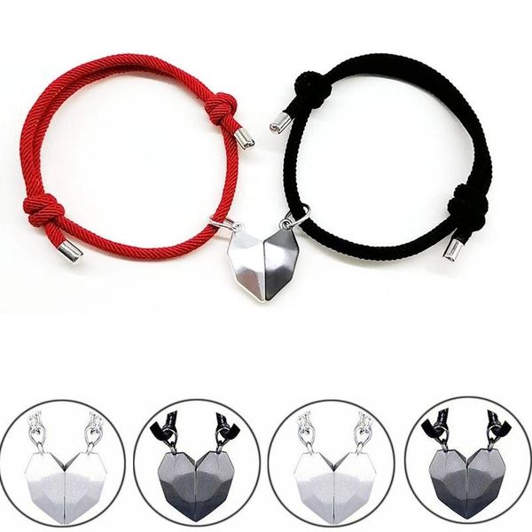 charm bracelets 2pcs couple love heart magnetic bracelet faceted wishing necklaces for women men friend jewelry gifts, Golden;silver
charm bracelets 2pcs couple love heart magnetic bracelet faceted wishing necklaces for women men friend jewelry gifts, Golden;silver