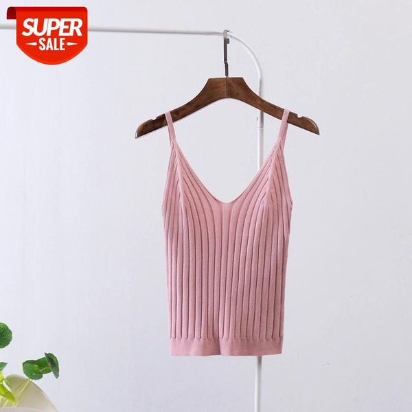 women knitted crop sleeveless cropped vest slim sling tank v-neck plain camisole high elastic camis #rh6a, White
women knitted crop sleeveless cropped vest slim sling tank v-neck plain camisole high elastic camis #rh6a, White