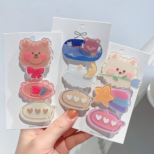 hair accessories 3pcs/set cute animals flower clips children acrylic barrettes lovely bb girls korean style shiny hairgrips, Slivery;white
hair accessories 3pcs/set cute animals flower clips children acrylic barrettes lovely bb girls korean style shiny hairgrips, Slivery;white