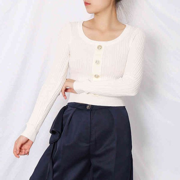 t shirt patchwork button white knitted for women square collar long sleeve slim t shirts female 2021 autumn fashion
t shirt patchwork button white knitted for women square collar long sleeve slim t shirts female 2021 autumn fashion
