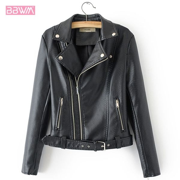 long-sleeved pu motorcycle female jacket korean version autumn windproof fashion slim slimming serpentine lapel female coat 210507, Black
long-sleeved pu motorcycle female jacket korean version autumn windproof fashion slim slimming serpentine lapel female coat 210507, Black