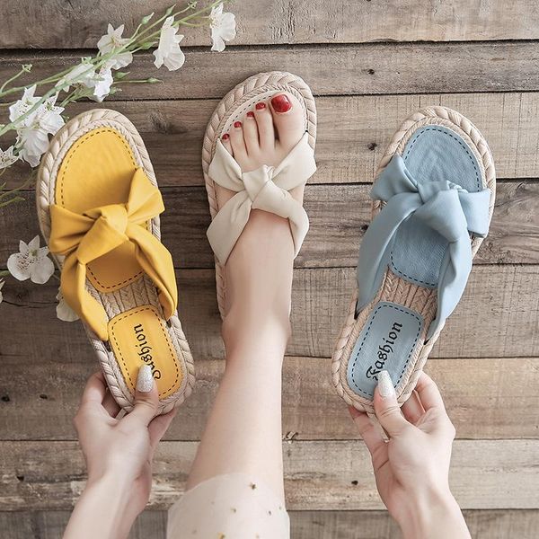 women's bowknot slippers summer wear comfort casual fashion flat flip-flops sandals wholesale a623, Black
women's bowknot slippers summer wear comfort casual fashion flat flip-flops sandals wholesale a623, Black