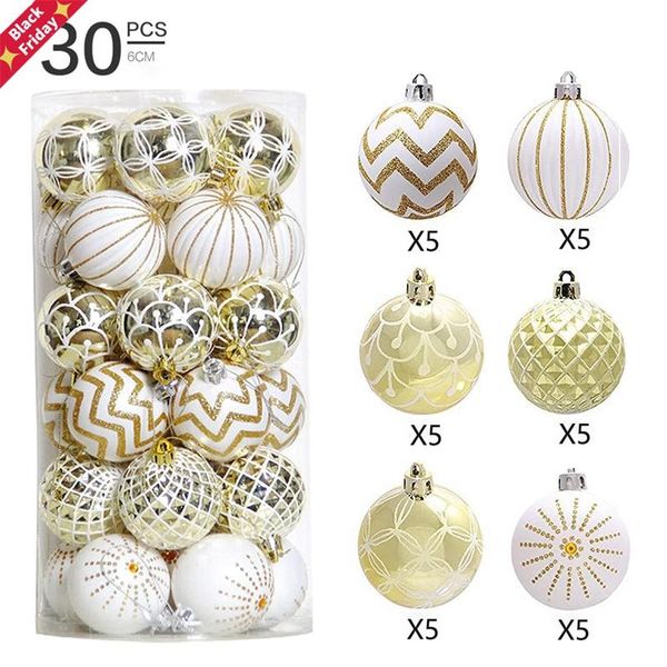 christmas tree balls ornaments 6cm gold&white painted festive wedding hanging ornament xmas party decoration
christmas tree balls ornaments 6cm gold&white painted festive wedding hanging ornament xmas party decoration