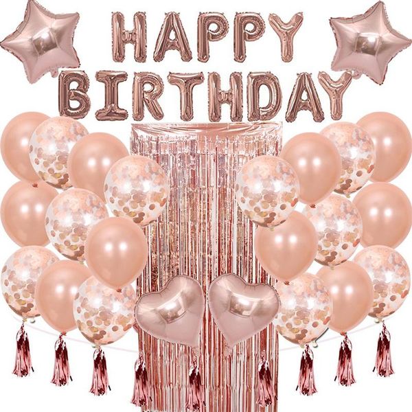 28pcs rose gold birthday decoration set letter happy balloon party decor kids tassel sequin
28pcs rose gold birthday decoration set letter happy balloon party decor kids tassel sequin