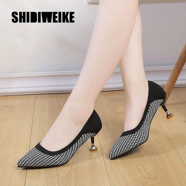 dress shoes 2021 spring summer fashion womens mix color knitted pumps pointed toe thin high heels party office woman sandals r113, Black
dress shoes 2021 spring summer fashion womens mix color knitted pumps pointed toe thin high heels party office woman sandals r113, Black