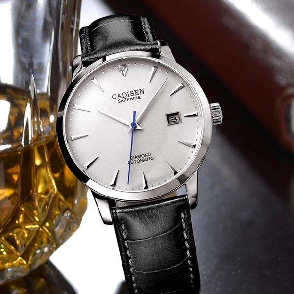 wristwatches cadisen-men's watch casual fashion sapphire glass stainless steel waterproof mechanical watches leather wristband, Slivery;brown
wristwatches cadisen-men's watch casual fashion sapphire glass stainless steel waterproof mechanical watches leather wristband, Slivery;brown