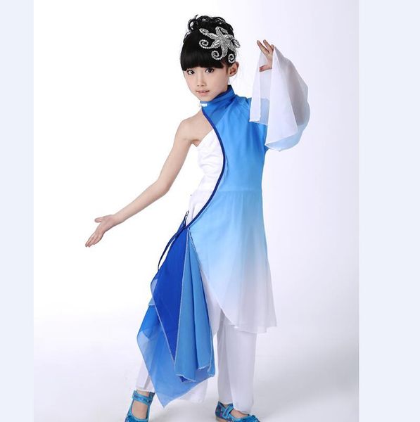 royal blue pink girls chinese folk dance costumes gradient color children fan yangko classical stage performance dresses wear, Black;red
royal blue pink girls chinese folk dance costumes gradient color children fan yangko classical stage performance dresses wear, Black;red