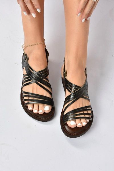 sandals women's black genuine leather k374680503
sandals women's black genuine leather k374680503