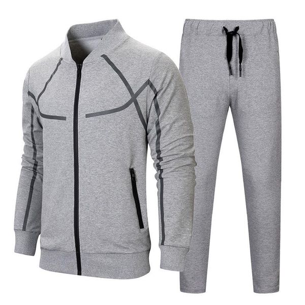 men's tracksuits men outfit set 2021 autumn winter casual suit fashion sports plus size baseball uniform cotton mens clothes, Gray
men's tracksuits men outfit set 2021 autumn winter casual suit fashion sports plus size baseball uniform cotton mens clothes, Gray
