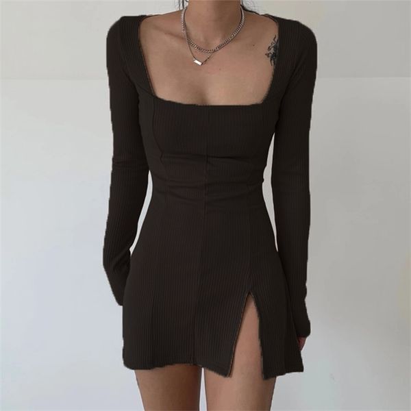 darlingaga elegant square neck ribbed black dress female knitted side split bodycon dress long sleeve fashion mini dresses basic, Black;gray
darlingaga elegant square neck ribbed black dress female knitted side split bodycon dress long sleeve fashion mini dresses basic, Black;gray