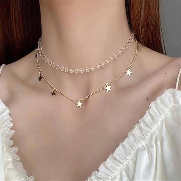 creative star shape crystal clavicle chain necklace for women gold party female multi layer elegant jewelry gift pendant necklaces, Silver
creative star shape crystal clavicle chain necklace for women gold party female multi layer elegant jewelry gift pendant necklaces, Silver
