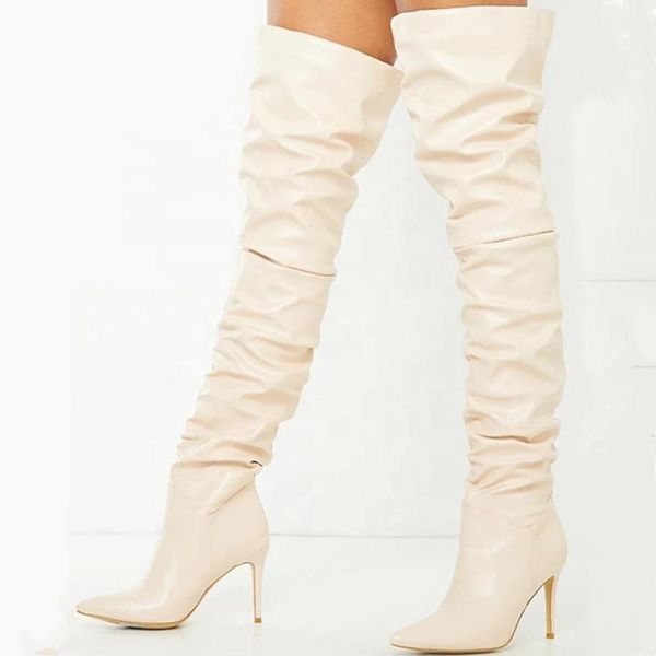 boots big size loose pleated upper fashion thigh high stiletto heels shoes winter women over knee solid, Black
boots big size loose pleated upper fashion thigh high stiletto heels shoes winter women over knee solid, Black