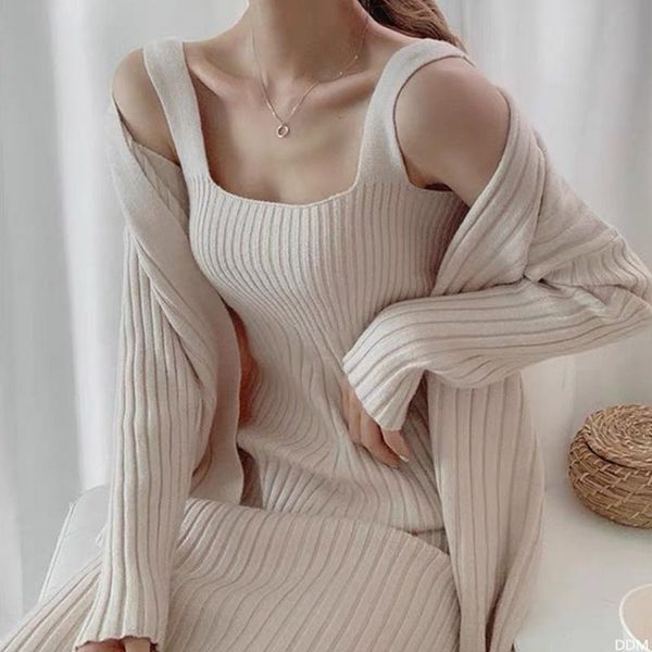 women's two piece pants women sets fashion 2021 korean plain party elegant knitted dress winter casual long sleeved, White
women's two piece pants women sets fashion 2021 korean plain party elegant knitted dress winter casual long sleeved, White