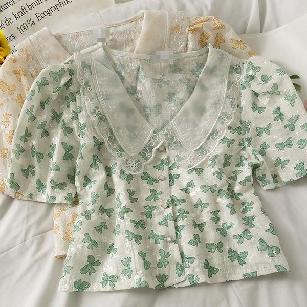women's blouses & shirts women fashion outdoor casual lace patchwork short sleeves flower blouse ladies sweet girls student elegant dai, White
women's blouses & shirts women fashion outdoor casual lace patchwork short sleeves flower blouse ladies sweet girls student elegant dai, White