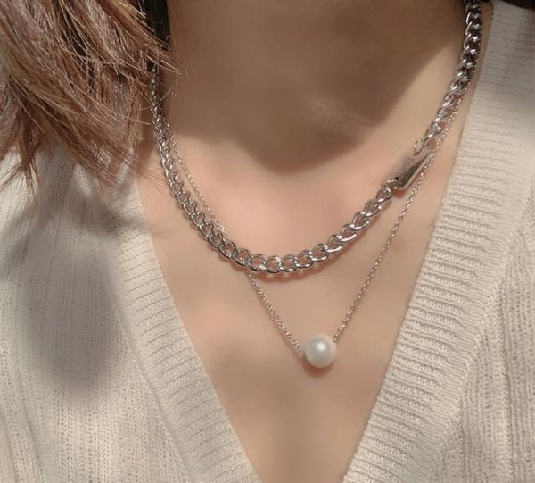 chains thick chain pearl chocker necklace jewelry gold plated chunky link double layered necklaces for women ladies, Silver
chains thick chain pearl chocker necklace jewelry gold plated chunky link double layered necklaces for women ladies, Silver