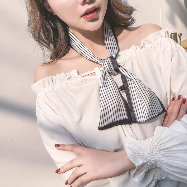 scarves small long 2021 emulation silk scarf women fashion print handle bag ribbons femme hair band neckerchief head & wraps tie, Blue;gray
scarves small long 2021 emulation silk scarf women fashion print handle bag ribbons femme hair band neckerchief head & wraps tie, Blue;gray