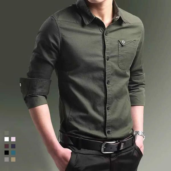 men's casual shirts luclesam men cargo shirt mens long sleeve button down blouse male slim fit dress plus size, White;black
men's casual shirts luclesam men cargo shirt mens long sleeve button down blouse male slim fit dress plus size, White;black