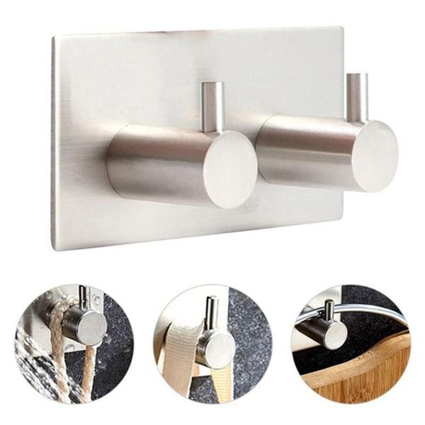 hooks & rails 9cm*4.5cm double multi-purpose coat towel robe hook rack rail stainless steel non-slip anti corrosion & rust wall hanger
hooks & rails 9cm*4.5cm double multi-purpose coat towel robe hook rack rail stainless steel non-slip anti corrosion & rust wall hanger