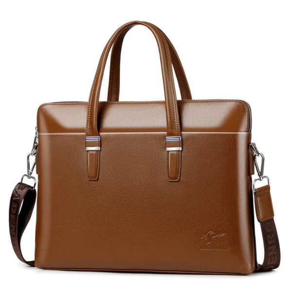 briefcases pu leather men's business shoulder bag waterproof portable male messenger suitable for 14 inch laphandbag
briefcases pu leather men's business shoulder bag waterproof portable male messenger suitable for 14 inch laphandbag