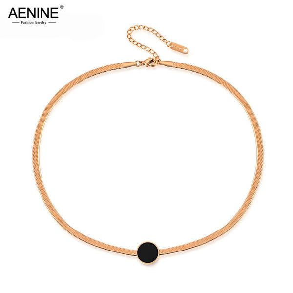 brand arrival short women chokers necklaces rose gold color titanium steel black round charm necklace jewelry an18066, Golden;silver
brand arrival short women chokers necklaces rose gold color titanium steel black round charm necklace jewelry an18066, Golden;silver