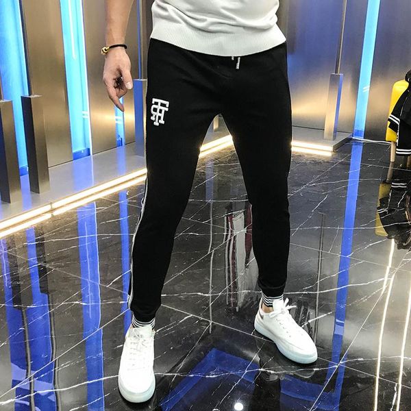 fall 2021 men's casual little feet leggings versatile cool side stripe sports pants letter embroidery for men, Black
fall 2021 men's casual little feet leggings versatile cool side stripe sports pants letter embroidery for men, Black