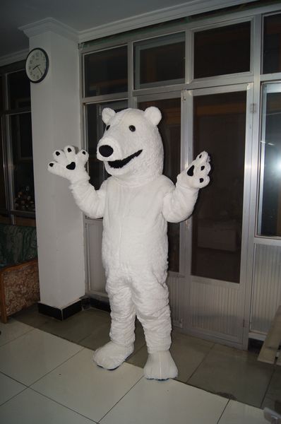 real picture white polar bear mascot costume fancy dress for halloween carnival party support customization, Red;yellow
real picture white polar bear mascot costume fancy dress for halloween carnival party support customization, Red;yellow