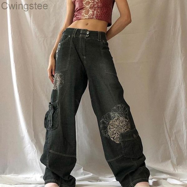 women's jeans retro graphic print y2k baggy grunge fairycore high waist cargo denim trousers streetwear casual sweatpants, Blue
women's jeans retro graphic print y2k baggy grunge fairycore high waist cargo denim trousers streetwear casual sweatpants, Blue