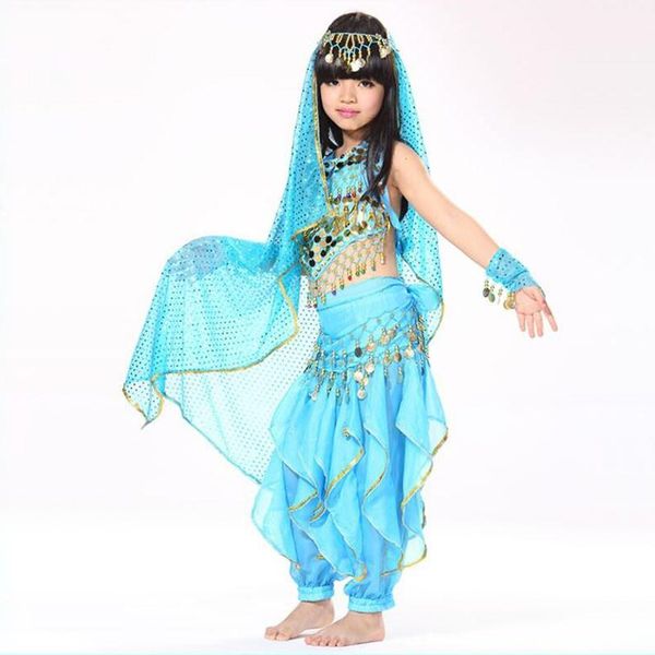 belly dance children costume set 5-piece ( belt, pants, headpiece and sleeves) bollywood costumes for girls stage wear, Black;red
belly dance children costume set 5-piece ( belt, pants, headpiece and sleeves) bollywood costumes for girls stage wear, Black;red