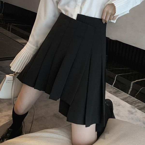 skirts solid black high waist pleated skirt elegant casual above knee, mini irregular 2021 fashion ladies streetwear
skirts solid black high waist pleated skirt elegant casual above knee, mini irregular 2021 fashion ladies streetwear