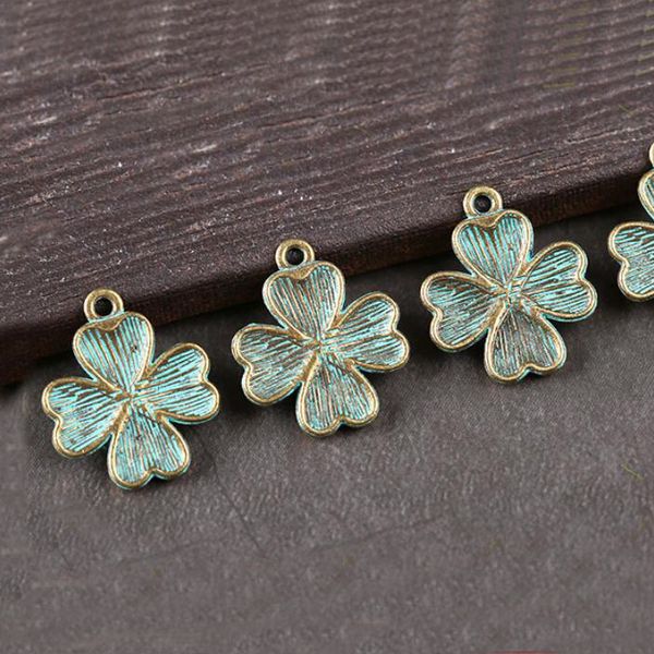 green four-leaf clover lucky flower alloy jewelry charms pendant daxd027 charm mix order, Bronze;silver
green four-leaf clover lucky flower alloy jewelry charms pendant daxd027 charm mix order, Bronze;silver