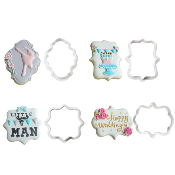 baking moulds 4pcs/lot vintage plaque frame cookie cutter set plastic biscuit sugarcraft molds fondant cake decorating tools
baking moulds 4pcs/lot vintage plaque frame cookie cutter set plastic biscuit sugarcraft molds fondant cake decorating tools