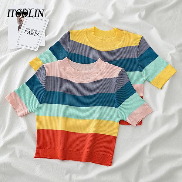 women's t-shirt korean style y2k vintage t shirt women short sleeve tshirts all-match knit slim fit tee femme frau pullover patchwork, White
women's t-shirt korean style y2k vintage t shirt women short sleeve tshirts all-match knit slim fit tee femme frau pullover patchwork, White