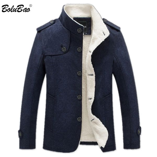 bolubao brand men casual wool blends coats winter handsome trendy wild woolen coat outdoor warm thick fashion wool coats male 211122, Black
bolubao brand men casual wool blends coats winter handsome trendy wild woolen coat outdoor warm thick fashion wool coats male 211122, Black