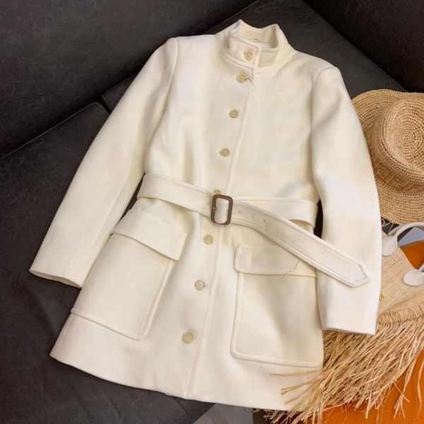 women's wool & blends 2021fw autumn women luxury 100% white coat female fashion outerwear jacket with belts rmsx 9.01, Black
women's wool & blends 2021fw autumn women luxury 100% white coat female fashion outerwear jacket with belts rmsx 9.01, Black