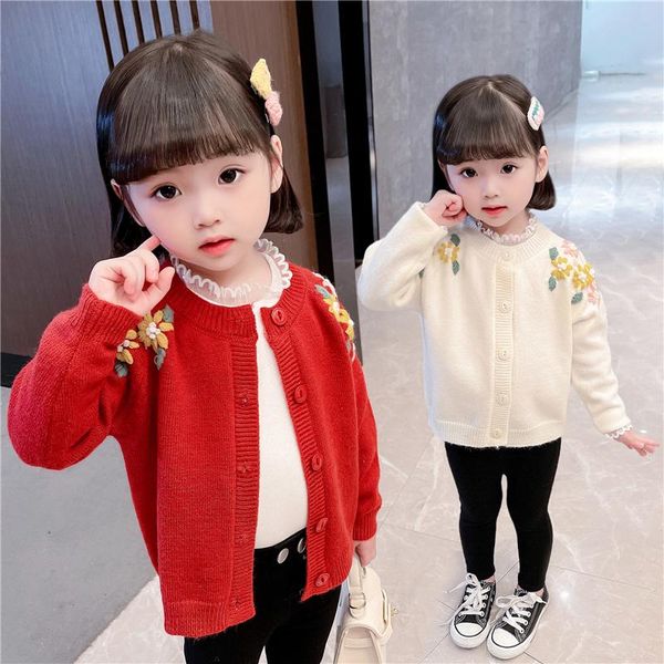 pullover korean style sweet girls embroidery flower knitted cardigan 2021 spring autumn children casual sweaters coats, Blue
pullover korean style sweet girls embroidery flower knitted cardigan 2021 spring autumn children casual sweaters coats, Blue